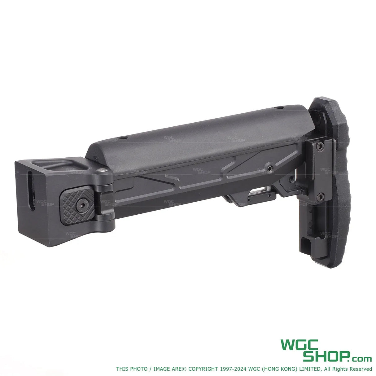 5KU Folding Telescopic Buttstock w/ Cheek Riser for Marui AKM GBB Airsoft ( GBTMAK007BK )-WGC Shop