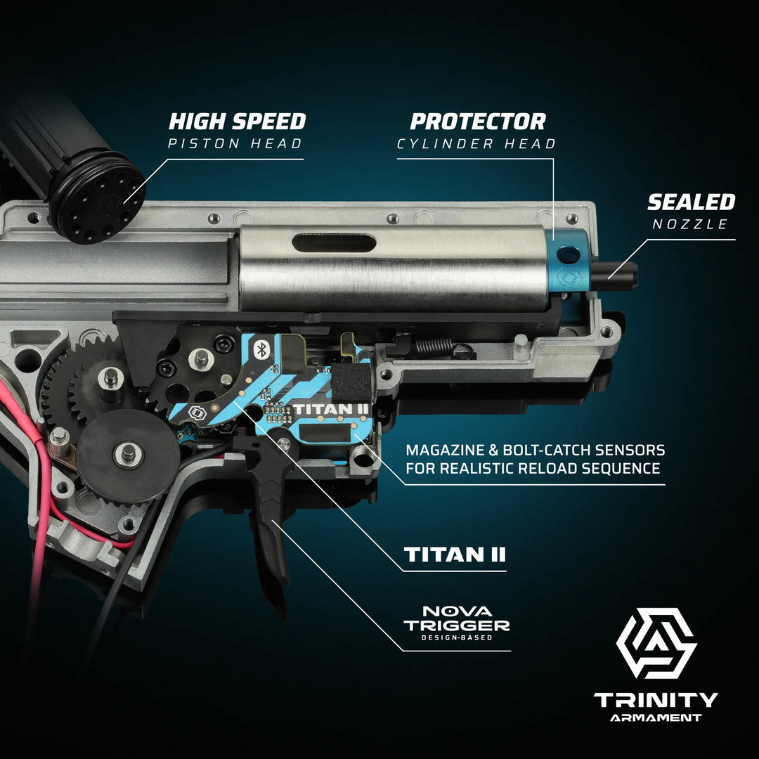 GATE x ARCTURUS TRINITY ARMAMENT Alpha 15.3 Inch Electric Airsoft ( AEG ) - w/ Titan II Bluetooth-WGC Shop