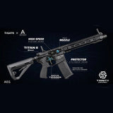 GATE x ARCTURUS TRINITY ARMAMENT Alpha 11.5 Inch Electric Airsoft ( AEG ) - w/ Titan II  Bluetooth