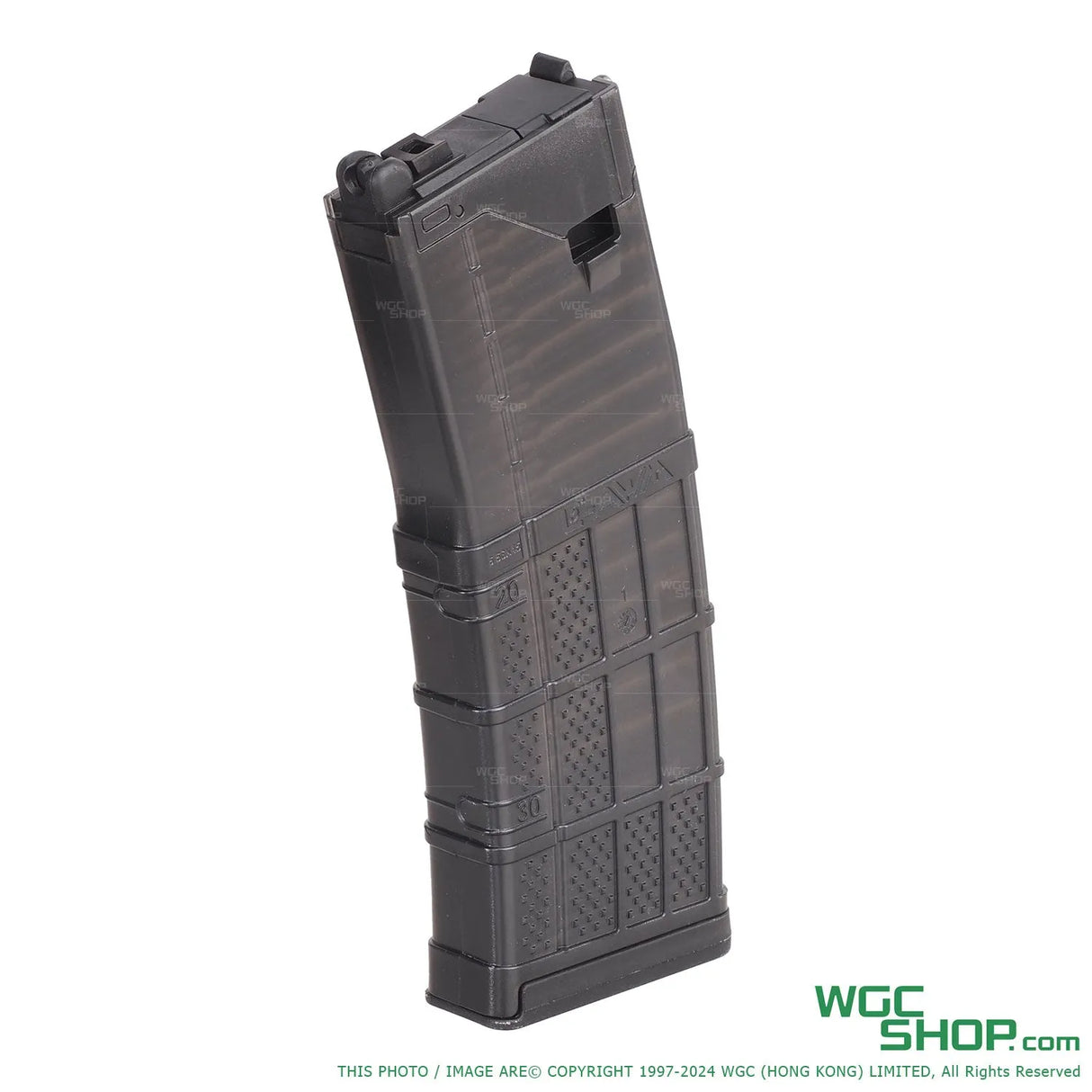 ANGRY GUN / EMG Lancer Systems Licensed L5AWM V2 MWS Gas Airsoft Magazine ( 556 Translucent Smoke )-WGC Shop