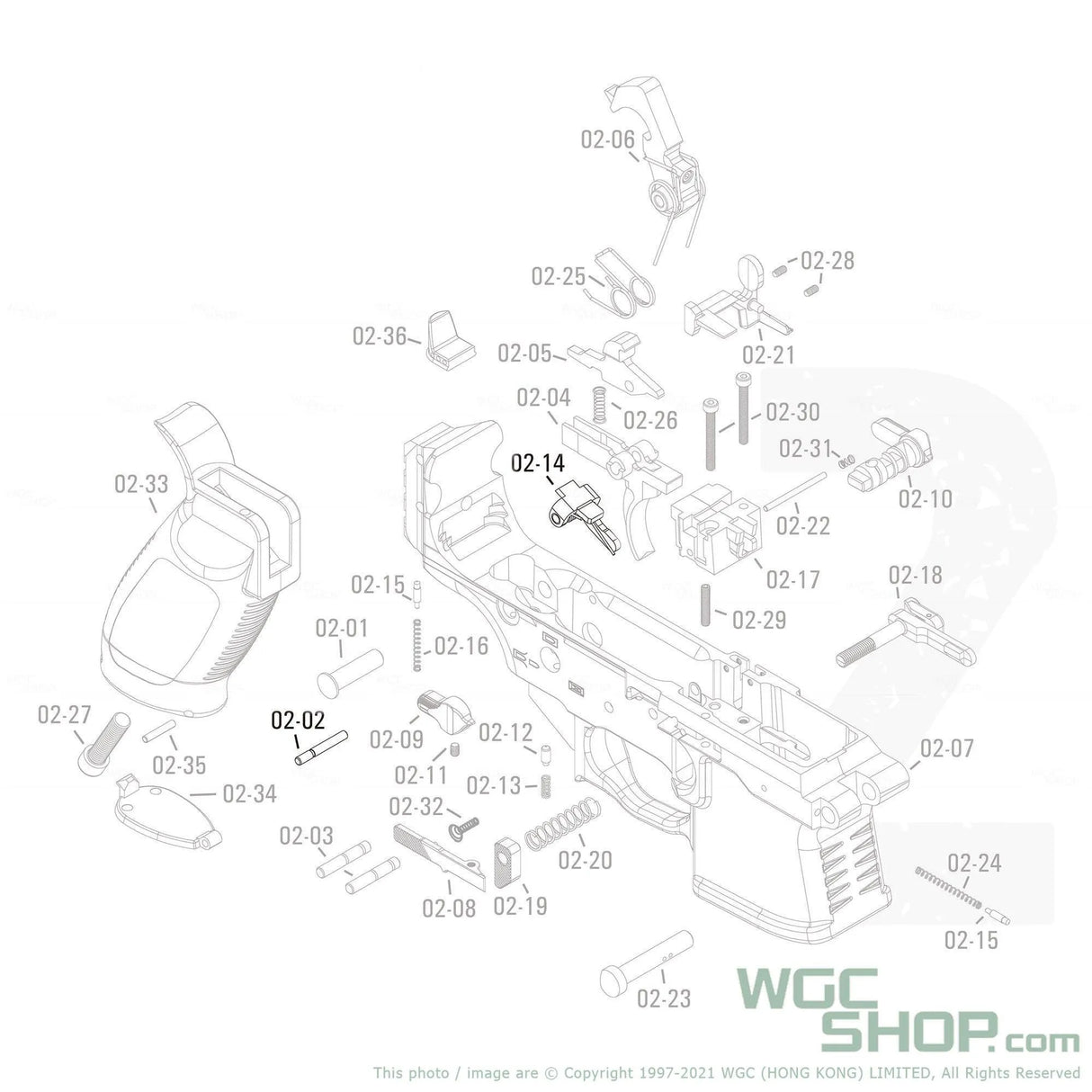 APFG Original Parts - MPX GBB Auto Sear Unit with Pin ( 02-14 / 02-02 ) - WGC Shop