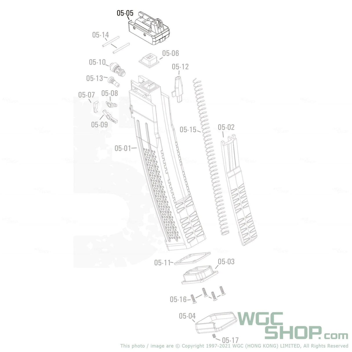 APFG Original Parts - MPX GBB Magazine Lip ( 05-05 ) - WGC Shop