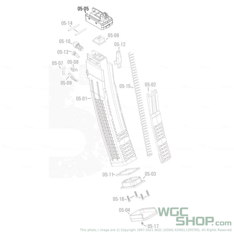 APFG Original Parts - MPX GBB Magazine Lip ( 05-05 ) - WGC Shop