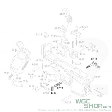 APFG Original Parts - MPX GBB Magazine Release ( 02-18 / 02-19 / 02-20 ) - WGC Shop