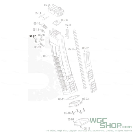 APFG Original Parts - MPX GBB Magazine Rocker Arm Detent ( 05-07 )-WGC Shop