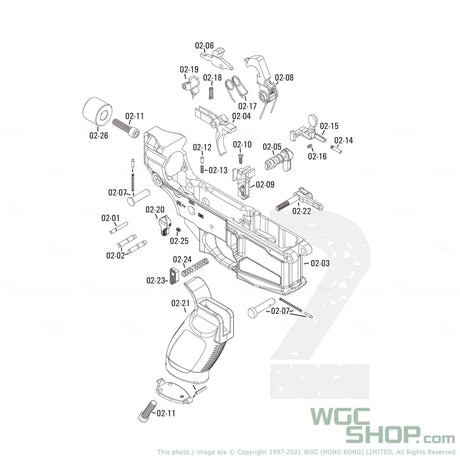 APFG Original Parts - Rattler GBB Pistol Grip ( 02-21 / 02-11 ) - WGC Shop