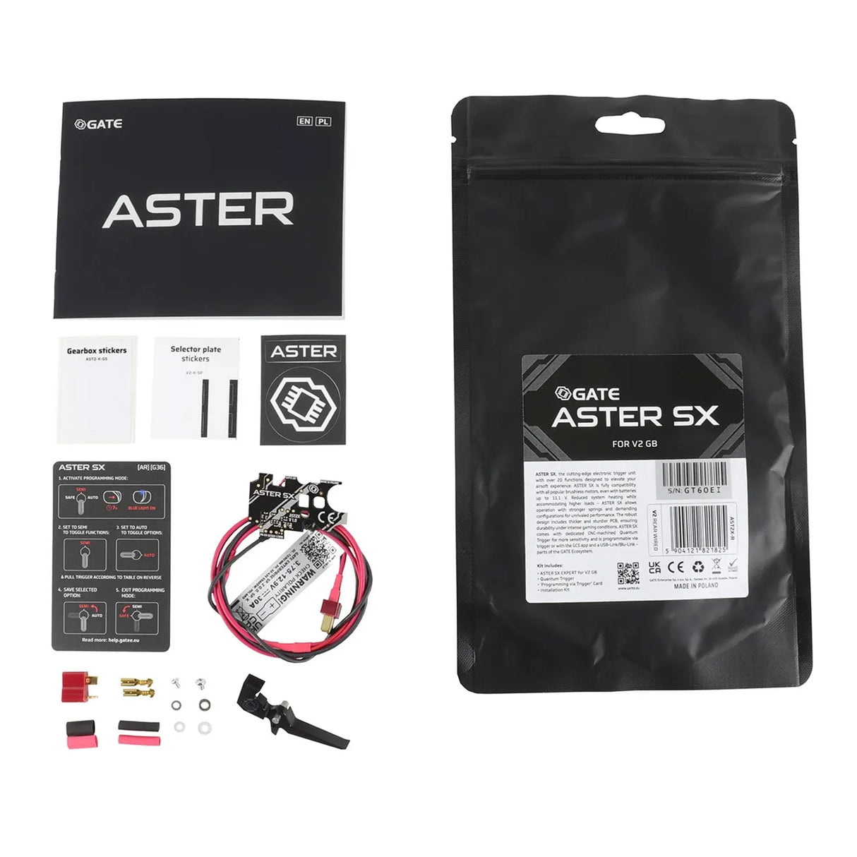 GATE ASTER SX Expert for V2 AEG + Quantum Trigger ( Rear Wire )